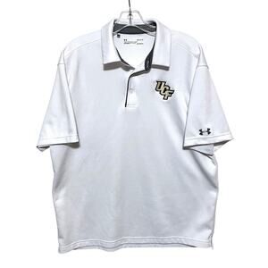 UCF Knights Under Armour Loose HeatGear Polo Shirt Men L Golf Athleisure Sporty